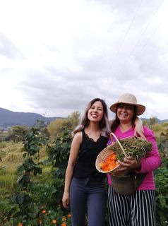 Rural women entrepreneurs with harvested produce