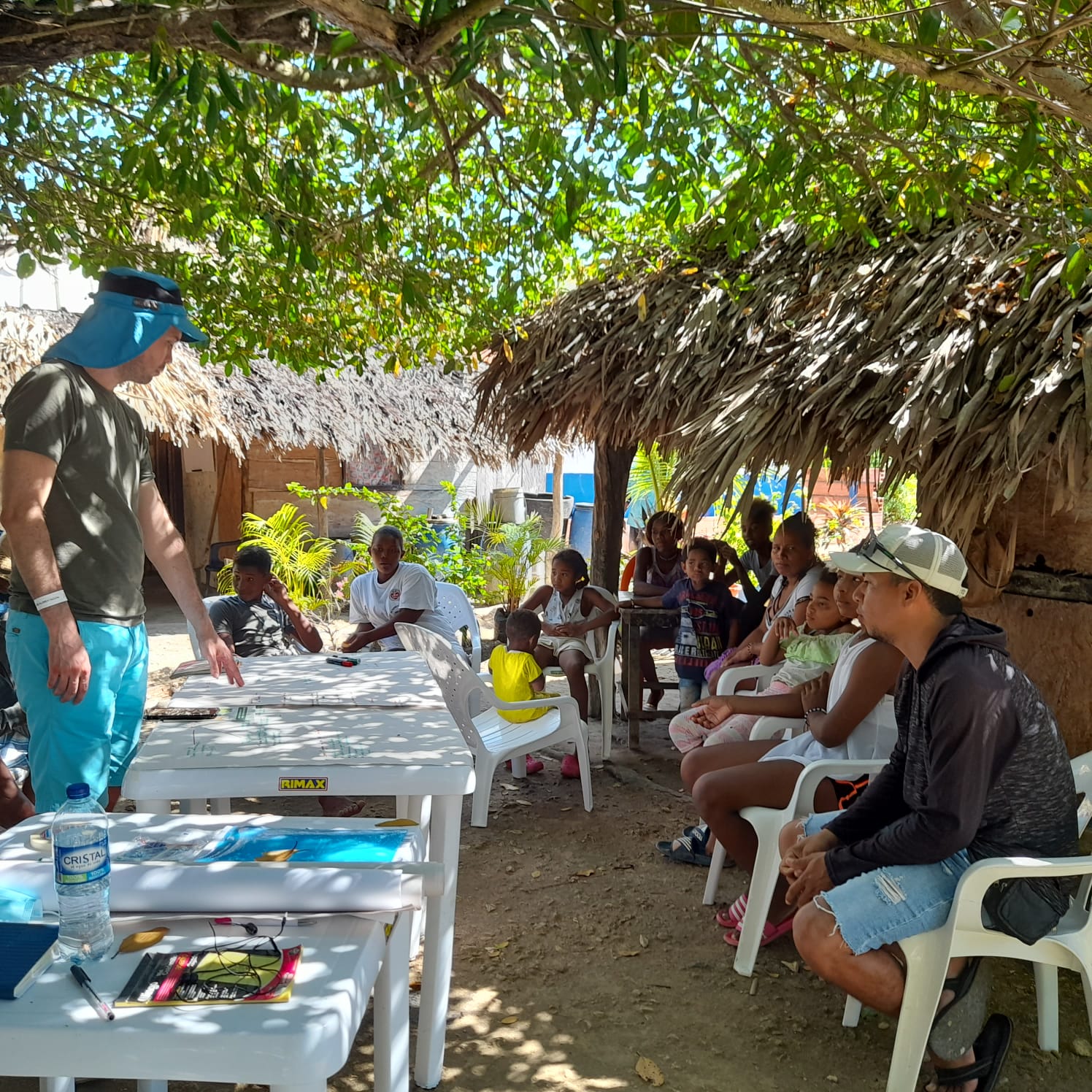 Community training session on the Pacific coast